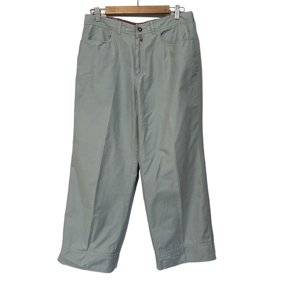 Horny Toad Pale Blue Wide Leg Crop Pants Size 8‎ - Picture 1 of 7